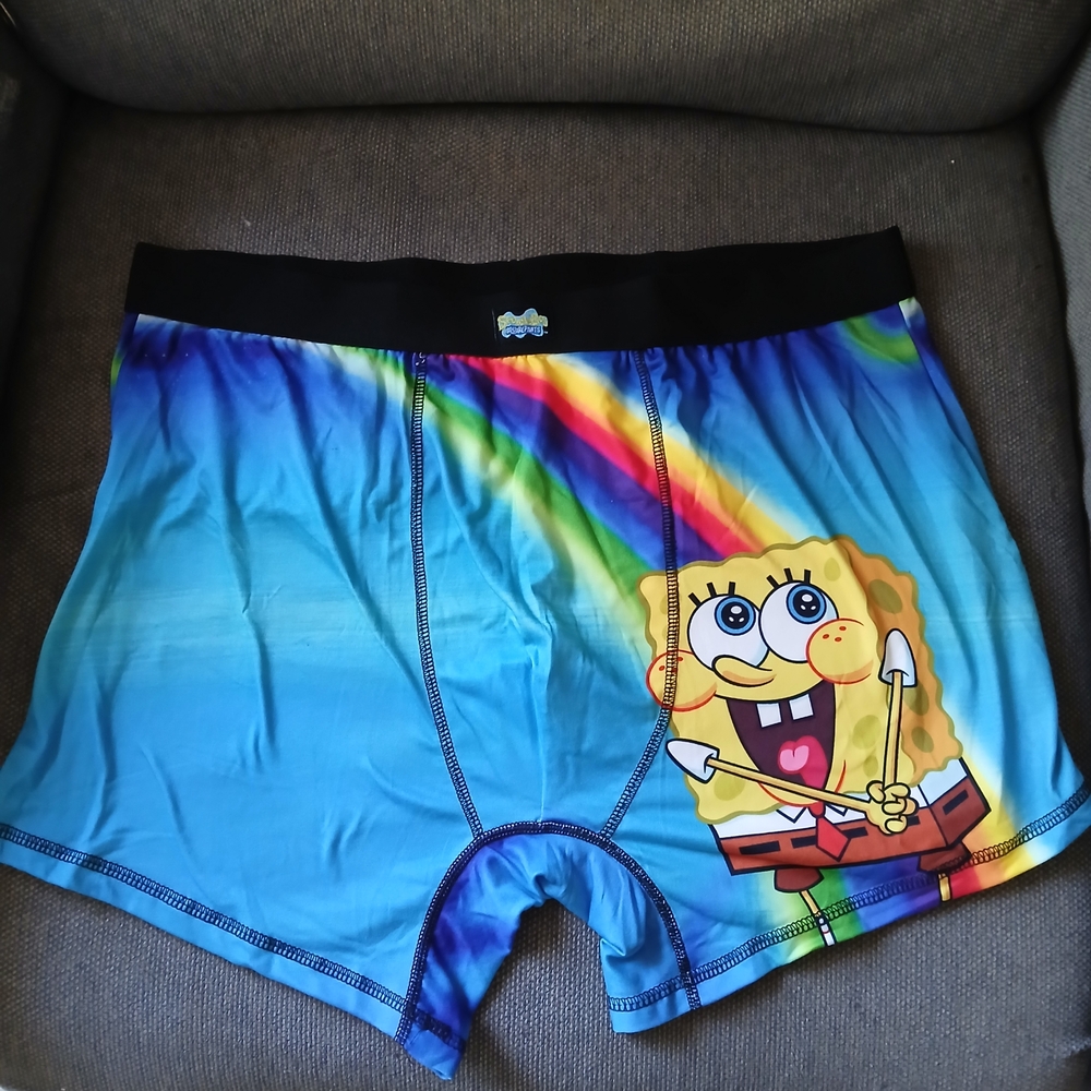 SpongeBob SquarePants Men's Blue Boxer Briefs
